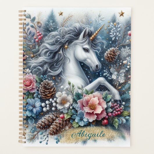 Winter Eenhoorn Magische Scène 6 Planner (Voorkant)