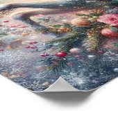 Winter Eenhoorn Magische Scène 7 Poster (Hoek)