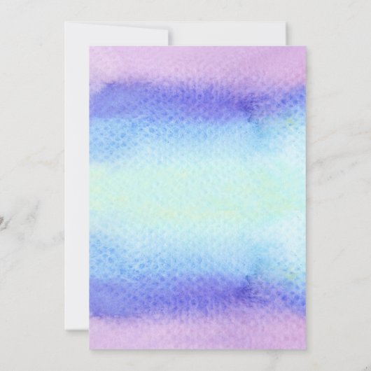 Winter Eenhoorn Uitnodiging - Eenhoorn Sneeuwvlokk (Achterkant)