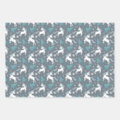Winter Eenhoorns, Bomen en Sneeuwvlokken Inpakpapier Vel (Voorkant 3)