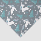 Winter eenhoorns donkergrijs patroon tissuepapier (Detail)