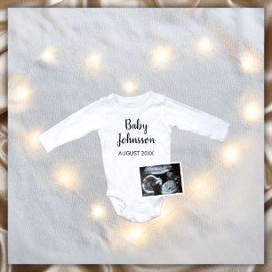 Winter Eenvoudig Sonogram Echografie Foto Zwangers Aankondiging