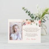 Winter Eerste communie Hartelijk dank voor meisje Bedankkaart (Staand voorkant)