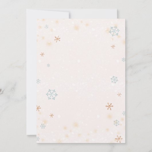 Winter Eerste verjaardag Wonderland Verdekte 1e ve Kaart (Achterkant)