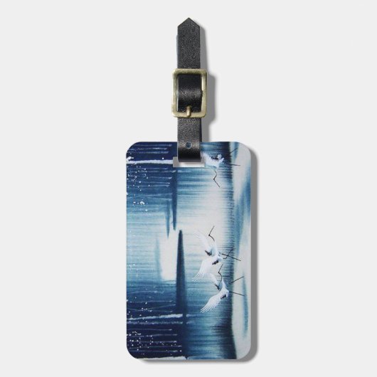 Winter Egrets Bagagelabel (Voorkant verticaal)