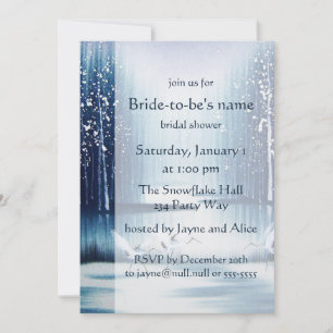 Winter Egrets Bridal Shower Kaart