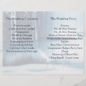 Winter Egrets Folded Wedding Programme (Achterkant)