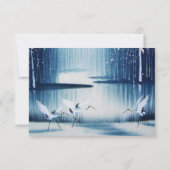 Winter Egrets RSVP-kaarten RSVP Kaartje (Achterkant)