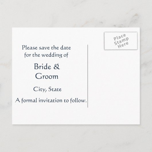 Winter Egrets Save the Date Briefkaart (Achterkant)