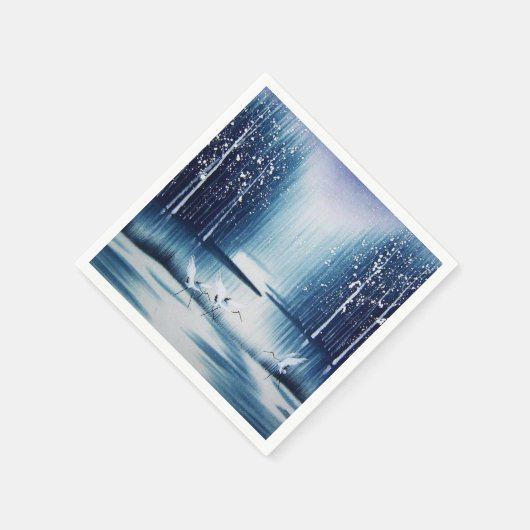 Winter Egrets Servetten (Hoek)