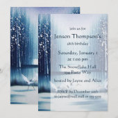 Winter Egrets verjaardagsuitnodiging Kaart (Voorkant / Achterkant)