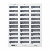 Winter Eiffeltoren, kerstballonnen Adres Etiket (Full Sheet)