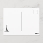 Winter Eiffeltoren, kerstballonnen, nacht Briefkaart (Achterkant)