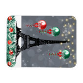 Winter Eiffeltoren, kerstballonnen, nacht Magneet (Horizontaal)