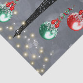 Winter Eiffeltoren, kerstballonnen, nacht Tissuepapier (Detail)