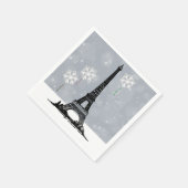 Winter Eiffeltoren, Snowflake-ballonkerst Servet (Hoek)