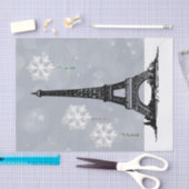 Winter Eiffeltoren, Snowflake-ballonkerst Tissuepapier (Craft)