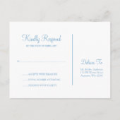 Winter eik boom blauw wit vleermuis mitswa RSVP Uitnodiging Briefkaart (Achterkant)