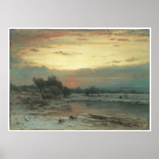 Winter, einde van dag (A Winter Sky), 1866 Poster (Voorkant)