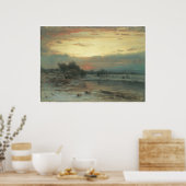 Winter, einde van dag (A Winter Sky), 1866 Poster (Keuken)