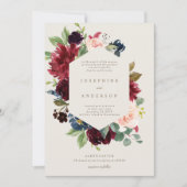 Winter Elegance Wedding Invitation Kaart (Voorkant)