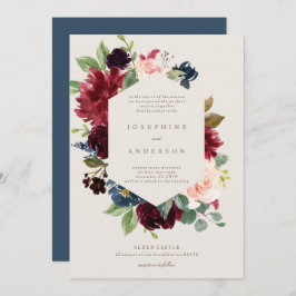 Winter Elegance Wedding Invitation Kaart