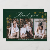 Winter Elegant 3 foto Dank u Bedankkaart (Voorkant / Achterkant)