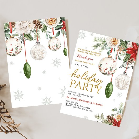 Winter Elegant Bedrijfsfeest Kaart