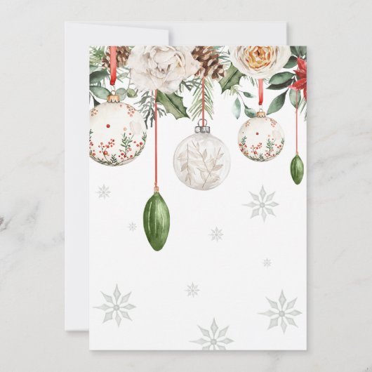 Winter Elegant Bedrijfsfeest Kaart (Achterkant)