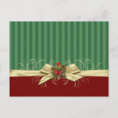 Winter Elegant Damask Christmas Sla de datum op Aankondigingskaart (Achterkant)