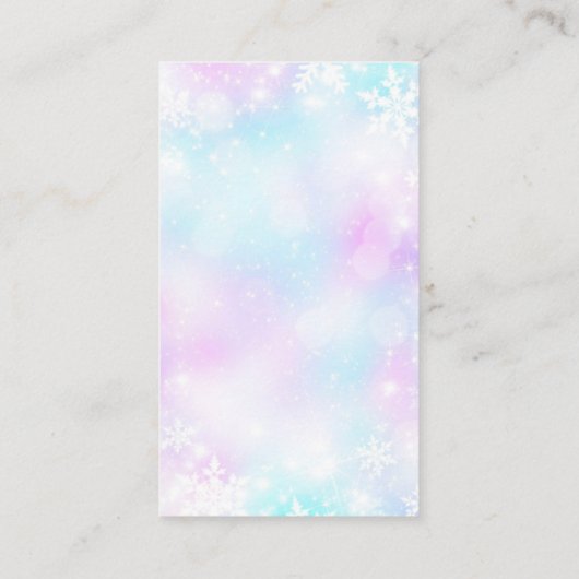 Winter Elegant Honeymoon Fund Online met QR-code Informatiekaartje (Achterkant)