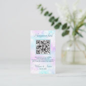 Winter Elegant Honeymoon Fund Online met QR-code Informatiekaartje (Staand voorkant)