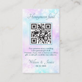 Winter Elegant Honeymoon Fund Online met QR-code Informatiekaartje (Voorkant)