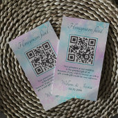 Winter Elegant Honeymoon Fund Online met QR-code Informatiekaartje