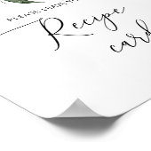 Winter elegant laat je receptkaart hier poster (Hoek)