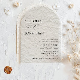 Winter Elegant Simple Wedding  Acryl Uitnodigingen