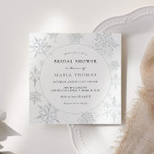 Winter Elegant Snowflake Vrijgezellenfeest Kaart