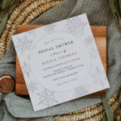 Winter Elegant Snowflake Vrijgezellenfeest Kaart