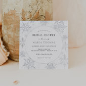 Winter Elegant Snowflake Vrijgezellenfeest Kaart