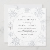 Winter Elegant Snowflake Vrijgezellenfeest Kaart (Voorkant)