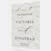 Winter Elegant Snowflakes Wedding Welcome Acryl Bord (Hoek)