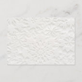 Winter Elegant Wedding Details Informatiekaartje (Achterkant)
