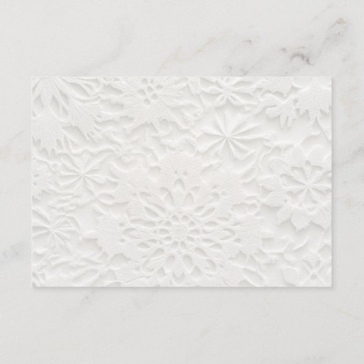 Winter Elegant Wedding Details Informatiekaartje (Achterkant)