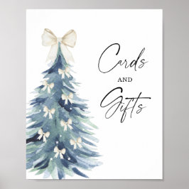 Winter elegante boom KAARTEN EN CADOS Poster