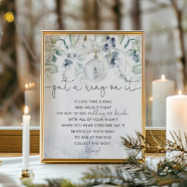 Winter elegante doe een ring aan het spelposter poster