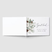 Winter elegante evergeen bruiloft gastenboek (Volledig)