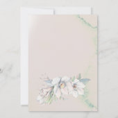 Winter elegante floral waterverf vrijgezellenfeest kaart (Achterkant)
