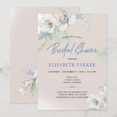 Winter elegante floral waterverf vrijgezellenfeest kaart (Voorkant / Achterkant)