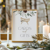 Winter elegante kinderkamer kaarten en cadeaus pos poster