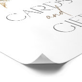 Winter elegante kinderkamer kaarten en cadeaus pos poster (Hoek)